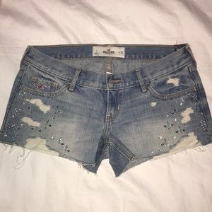 Cut off denim shorts